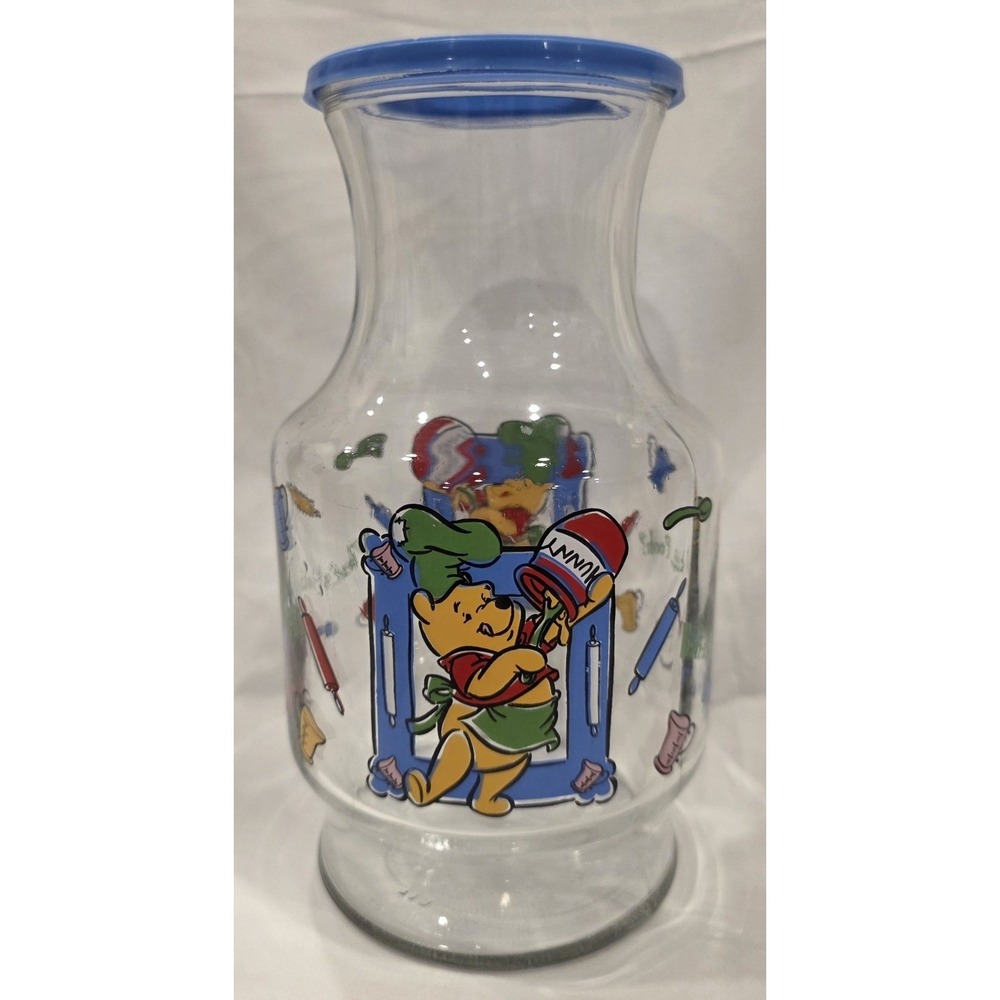 Anchor Hocking Disney Winnie The Pooh Carafe With Lid What's Cooking Pooh?